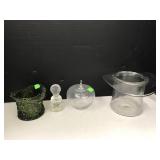 Glass Lot, Fenton Praying boy, Apple, Hats