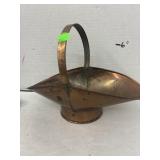 Vintage Copper Small Mini Log Holder