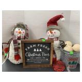Snowmen, Christmas Sign, Decor