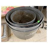 5cnt Galvanized Buckets w/ drainage holes