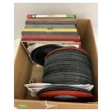 Box of 45RPM vinyl Records