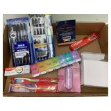 Toothbrushes, Toothpaste, Pill Container, Misc