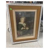Vintage Framed Print - Boy with Bubbles Sir John