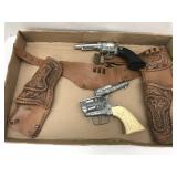 Flat of Cap Guns With Holster Belt