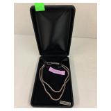Sterling silver Necklace in case, Marked 925