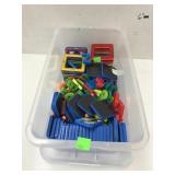 Magnetic Toys in tote with lid