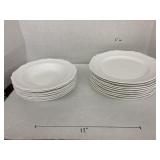 Mikasa Dinner Plates (9) & Soup Bowls (7)