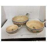 3 ceramic serving bowls (Tlaquepaque Pottery)