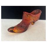 Fenton Amberina glass shoe