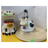 Plastic Cow Cookie Jar, Teapot, Lazy Susan