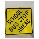 Metal Sign - School Bus Stop Ahead