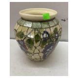Vintage Napco Mosaic Ceramic Planter Vase - tiny