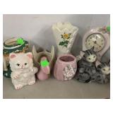Clock, Swan Decor, Misc
