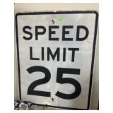 Metal Sign - Speed Limit 25