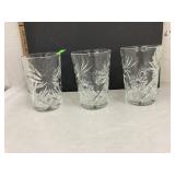 Anchor Hocking Americana Prescut Juice Glasses