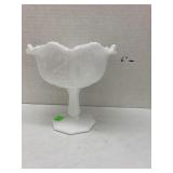 Le Smith Quintec Milk Glass Compote