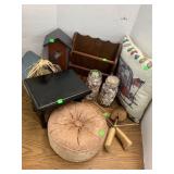 Bird houses, Magazine Rack, Pillows, Shells, Misc