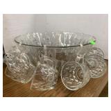 Punch bowl with glasses