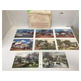Currier & Ives 8 Lithographs, gas stations,