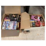2 Boxes of Books and VHS