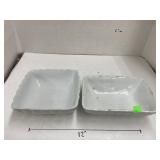 White Ironstone China Lady Finger Bowls