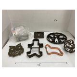 Old and New Cookie Cutters & Owl Trivet