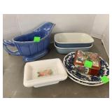 Blue Dishes, Flower Dishes, Misc