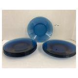 Anchor Hocking Cobalt Blue Salad Plates (8)