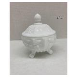 Westmoreland Milk Glass 3- footed Candy Bowl