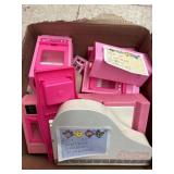 Box of Vintage Barbie Furniture