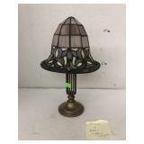 Stained Glass & Brass Candle Holder