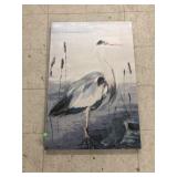 Heron / Egret Oil Painting on Canvas Approx 24x36