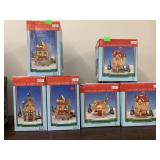 6 Porcelain Lighted House