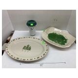 Platters and Ceramic cup W/Lid