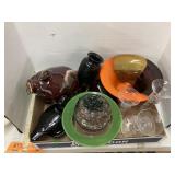 Piggy Bank, Glass Bowls & Berry, Candle Holders,