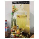 Glass beverage jar