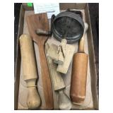 Vintage Kitchen Tools, Pestle Mashers, butter