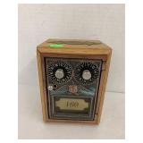 Wooden and metal Bank