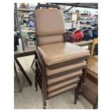 4 Padded Metal Framed Chairs