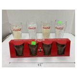 Coca Cola bell glasses  Lg and Mini sets