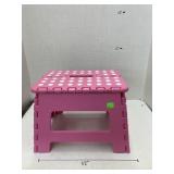 Collapsible pink step stool