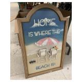 Home is Where the Beach Is Sign, Umbrella Broke