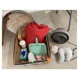 Charger Plates, Fan, Cards, Blanket, Metal Lid,