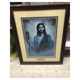 Framed Jesus Picture Approx 25x31