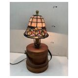 Stained Glass Lamp and Bucket Base