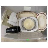 Plates, Vase, Misc Dishes