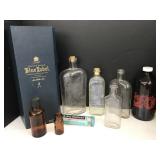 Vntg Bottles and Empty Box