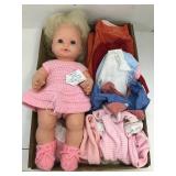 Vntg Mattel Tender love doll & Clothes