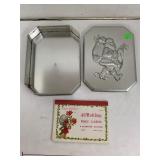 Metal Santa Box with Post Cards