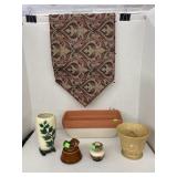 Vntg Royal Copley Ivy Vase, USA Mushroom Vase,